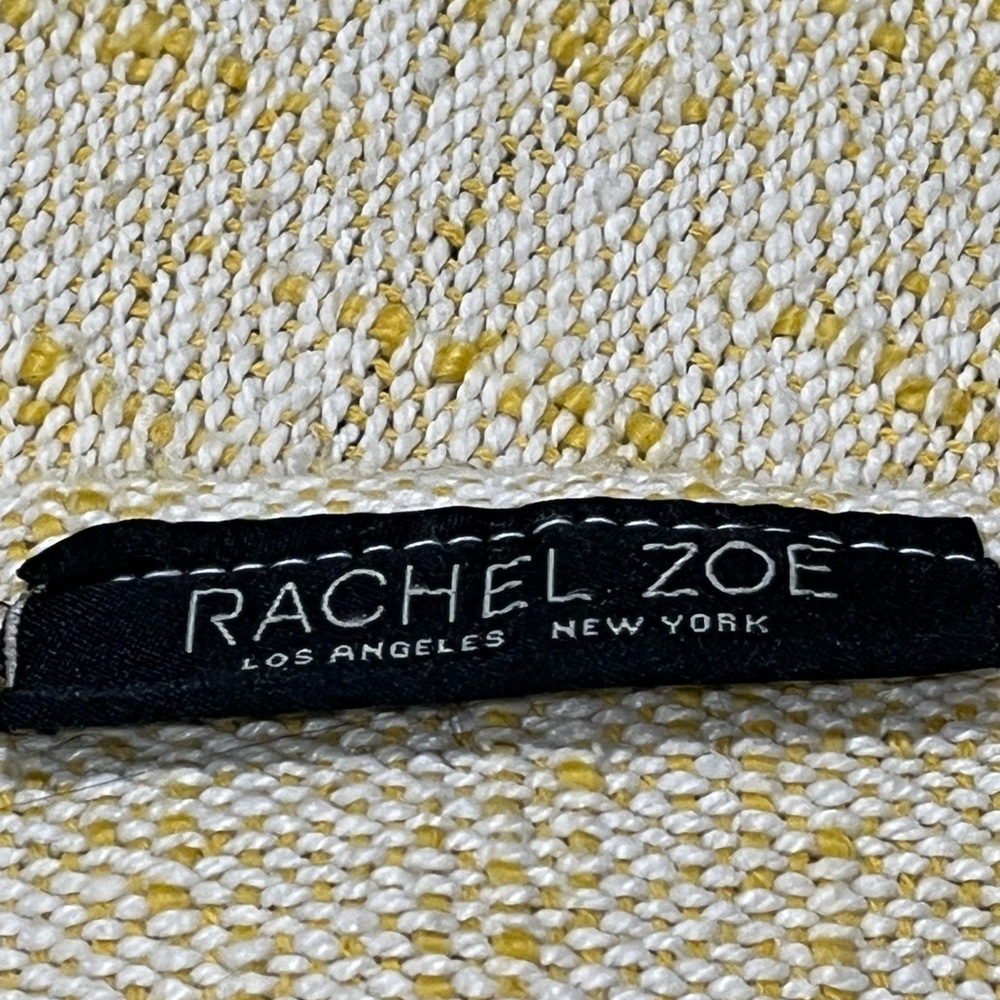 Rachel Zoe Yellow and Cream Diamond Throw Blanket - Picture 5 of 5